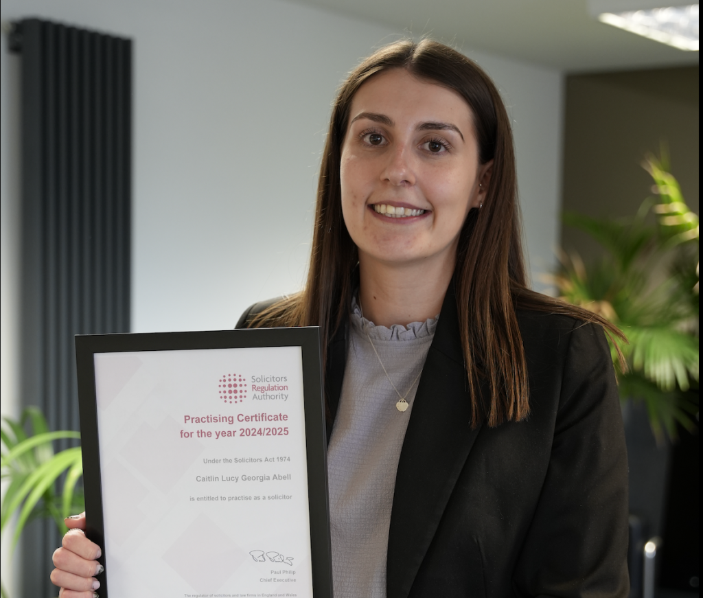 Caitlin with Certificate